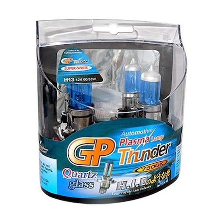 GP-Thunder SGP75K-H13 7500 K H13 Super White Xenon Quartz Light Bulbs For Headlamp Fog Cornering Day Time Running Lights